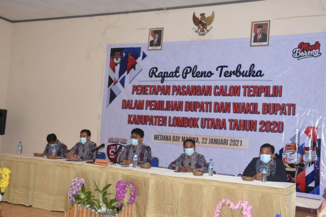 KPUD Adakan Pleno Penetapan Paslon Terpilih Pilbup KLU 2020